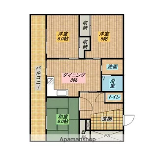 パレロワイヤル【302号室】の間取り