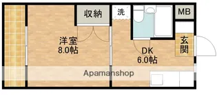 キャッスル若美【1階】の間取り