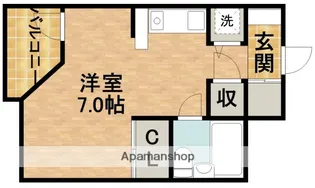 メッセ幸【4階】の間取り