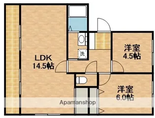 サンライズ弥栄Ⅲ【3階】の間取り