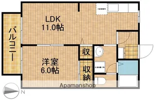 1LDKの間取り画像