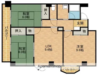 ホリホックイン和田【3階】の間取り