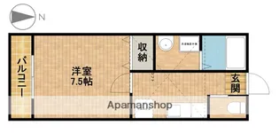 APARTMENT Y【201号室】の間取り