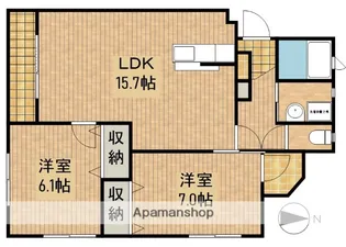 ベルフォレスト【3階】の間取り