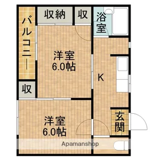 アップルツリー【A1号室】の間取り
