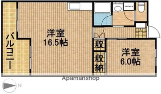 第6田畑ハイツ【1階】の間取り