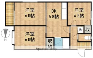 ベルハイツ【205号室】の間取り