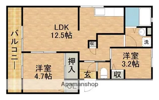 広野マンション【202号室】の間取り