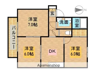 たんぽぽⅠ【1階】の間取り