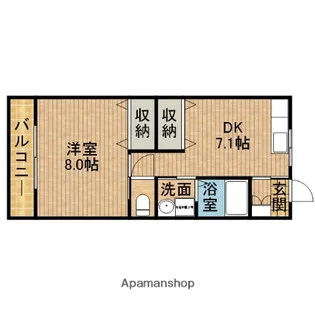 ユーミーSUZUKI【407号室】の間取り