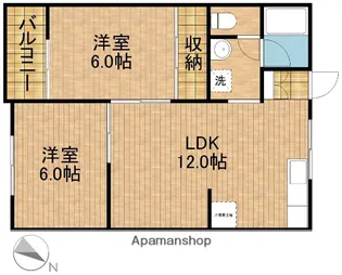 マンション浅名【1階】の間取り