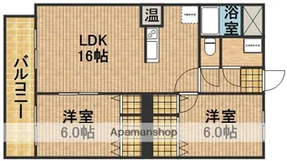 2LDKの間取り画像