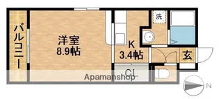 グランストーク立野【4階】の間取り