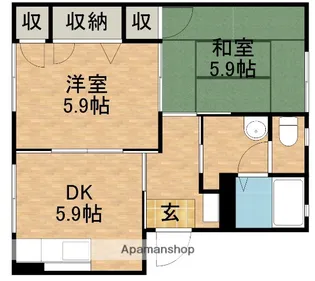 ブライトハウス【1階】の間取り