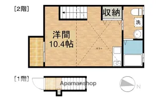 NORTH VILLAGEⅠ【2階】の間取り