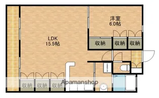 クレール浜松Ⅱ【5階】の間取り
