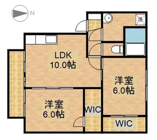 ハイカムール和田Ⅱ【102号室】の間取り
