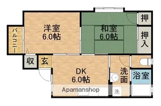 セジュール中村B【2階】の間取り