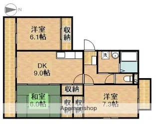 エクレールB【203号室】の間取り