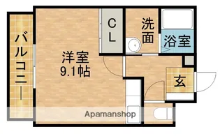 ラフォーレ百園【503号室】の間取り
