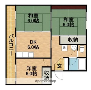 サンハイツ四ツ池A【2階】の間取り