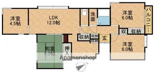 ハイタウン初生【1階】の間取り