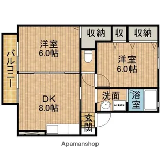 フォレストB【2階】の間取り