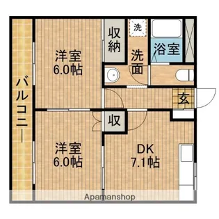 パレスアベニール【1階】の間取り