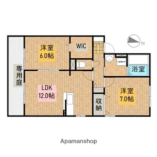 リビングタウン長谷D【1階】の間取り
