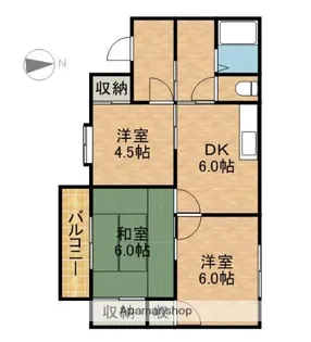 コナハイム【202号室】の間取り