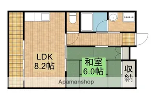コーポ蘭Ⅳ【402号室】の間取り