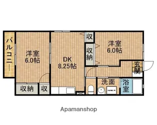 ベルドミール【2階】の間取り