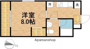 グリーンハイツ楊子Ⅱ【308号室】の間取り