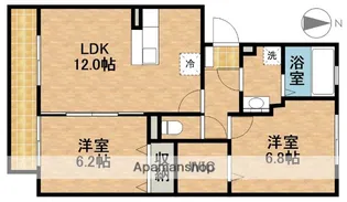 RICHESSE COURT【101号室】の間取り