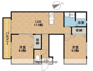 グランノーブルA【1階】の間取り