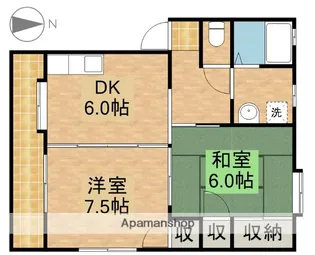 プチソフィアKAMO【1階】の間取り