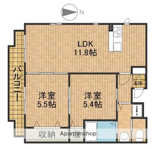 フォレスト住吉A【1階】の間取り
