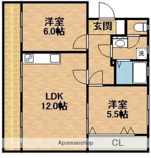 サンライズ柿澤【2階】の間取り