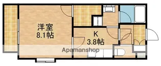 ピューピル有玉【1階】の間取り