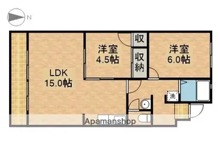 ルグラン嶋津【1階】の間取り