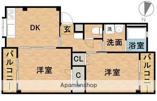 メゾンムラマツⅡ【2階】の間取り