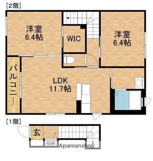 並木F【2階】の間取り