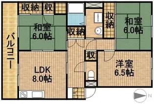 柔美和マンションはまぼう【301号室】の間取り