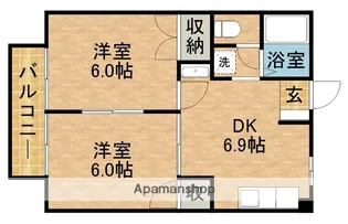 F OAK【1階】の間取り