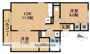 エクレール【1階】の間取り