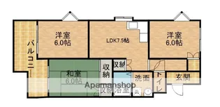 エスポワール富士見台【1階】の間取り