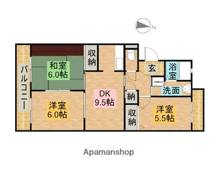 メゾンファミィーユ【305号室】の間取り