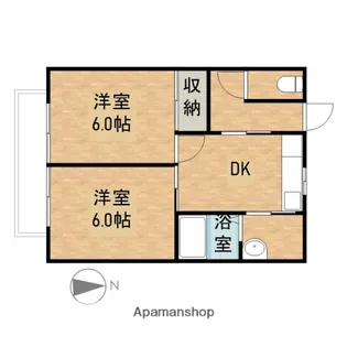 ハイツ大平B【2階】の間取り