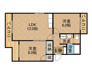 聖マンションⅡ【105号室】の間取り