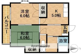 コーポキクⅢ【101号室】の間取り